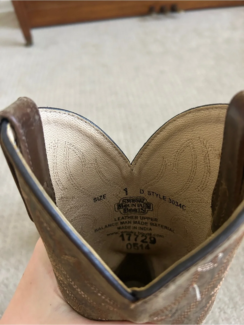 Children's Brown Western Pull-On Cowboy Boots